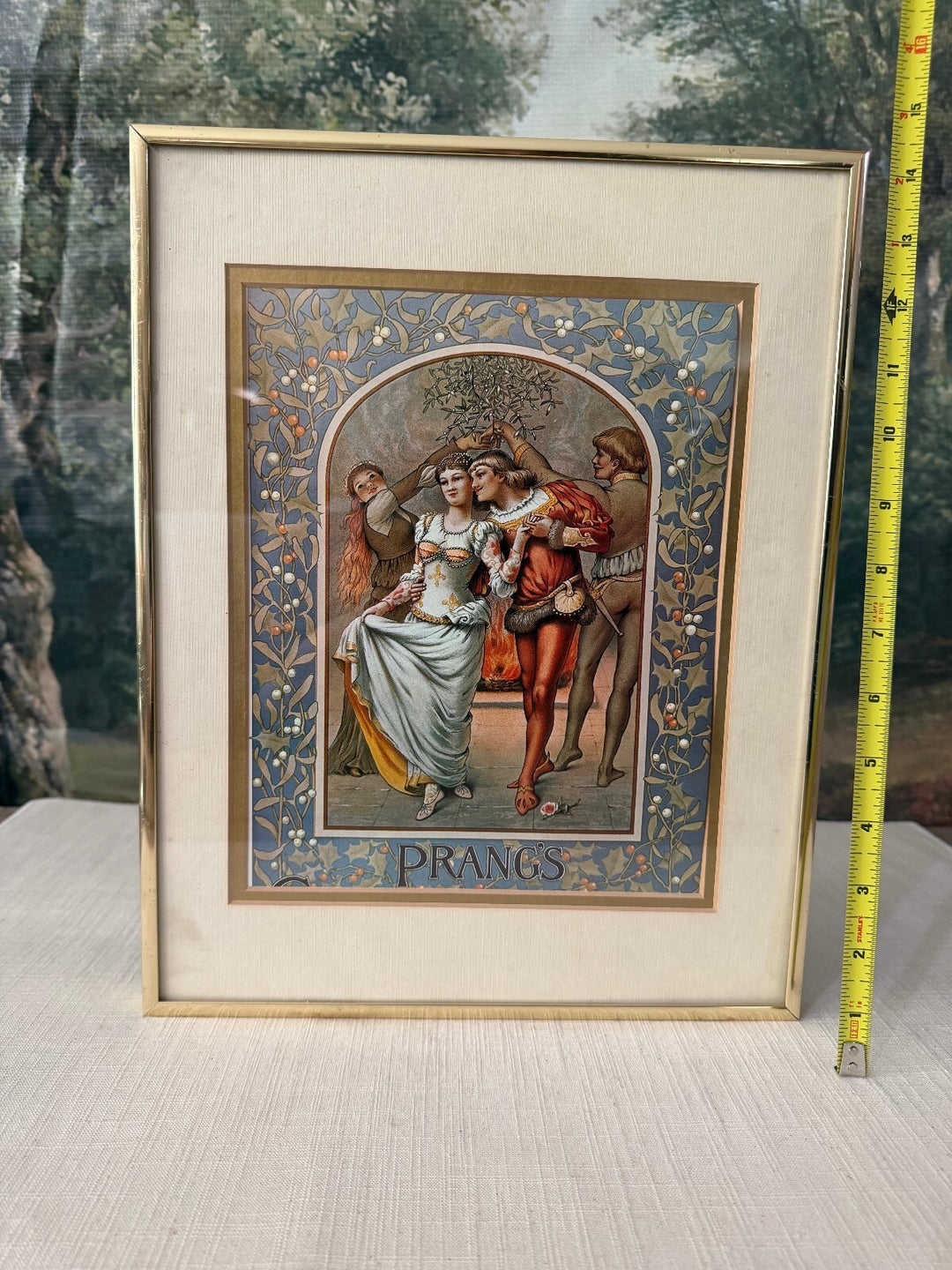 Vintage Framed Art Print in Gold Tone Frame