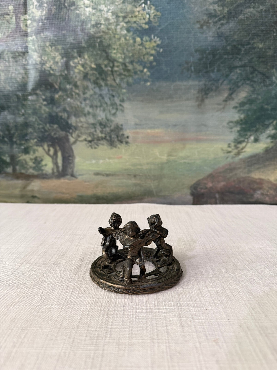 Small Vintage Metal Figural Stand