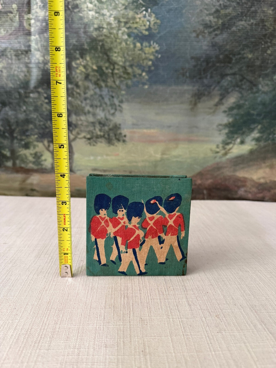 Vintage Wooden Matchbox with 4 Drawers and British Guards Design