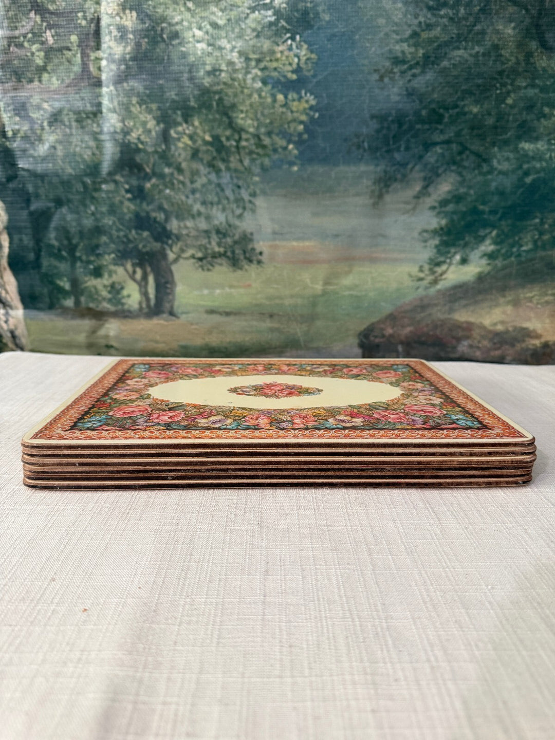 Set of Floral Cork Back Placemats