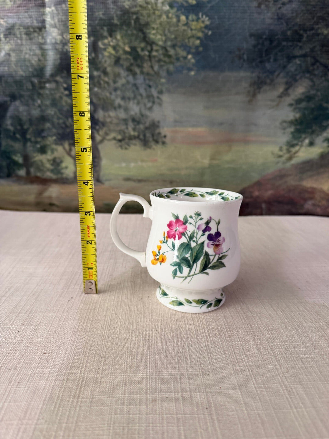 Set of 5 Floral Ceramic Mugs