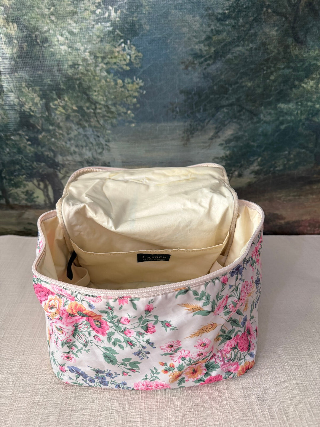 Ralph Lauren Floral Quilted Cosmetic Train Case