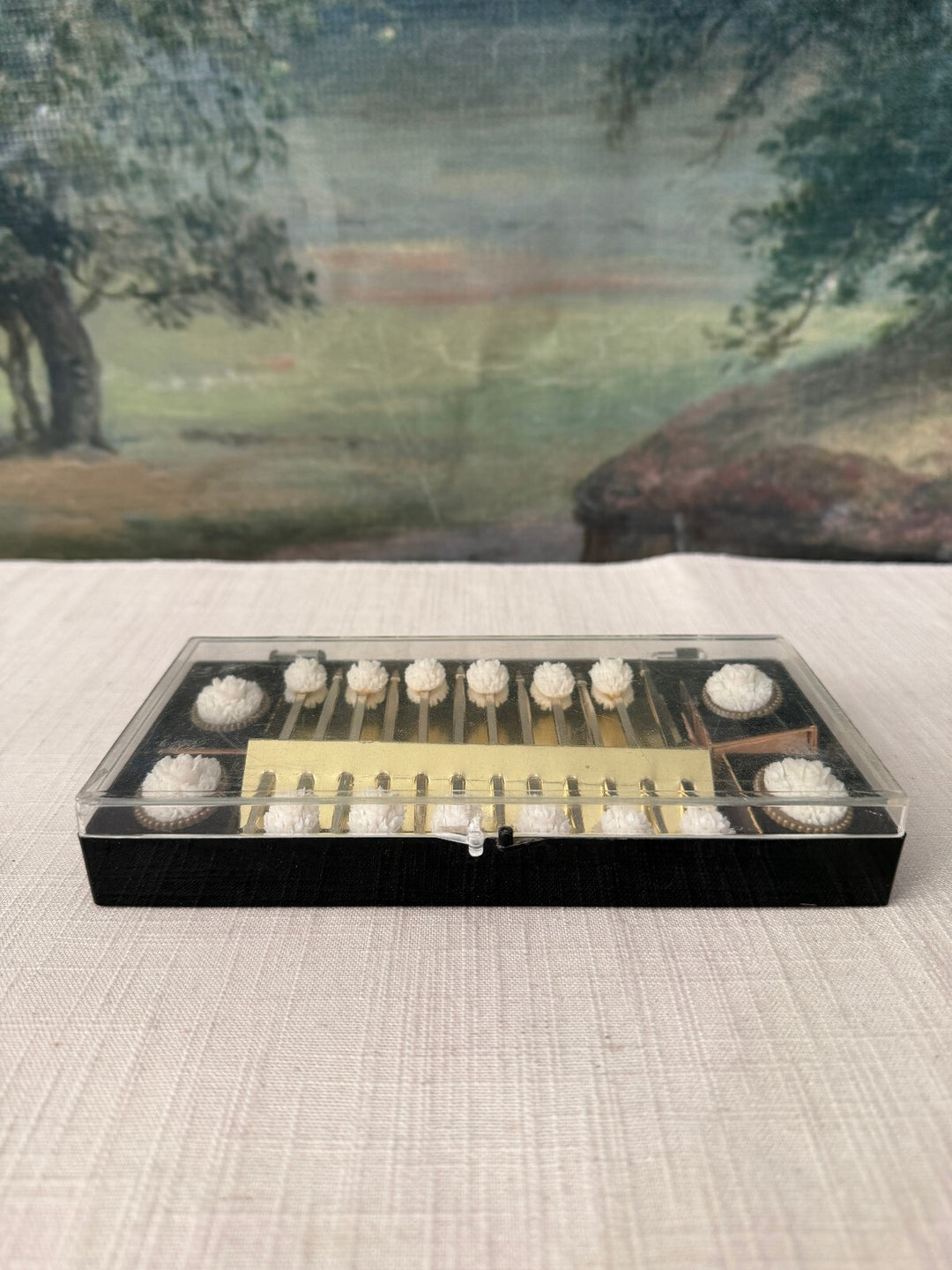Boxed Set of Cocktail Picks with Serving Tray