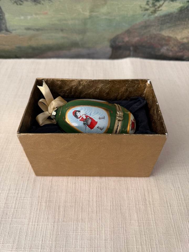Set of 3 Hand Painted Egg Ornaments in Original Boxes