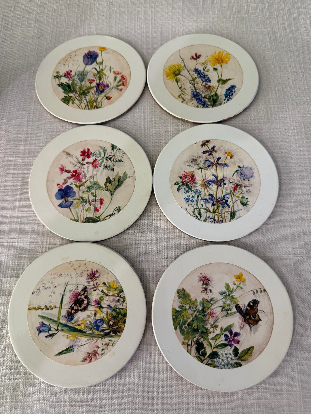 Vintage Sheraton Floral Coasters Set of 6 with Original Box