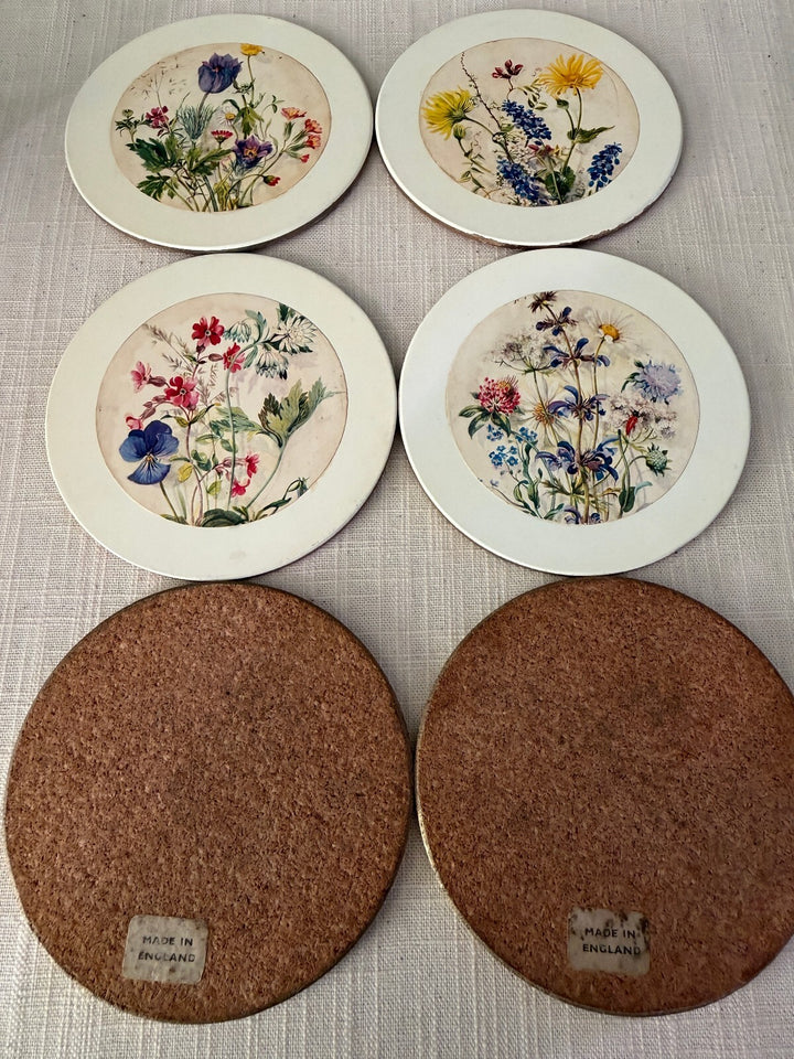 Vintage Sheraton Floral Coasters Set of 6 with Original Box