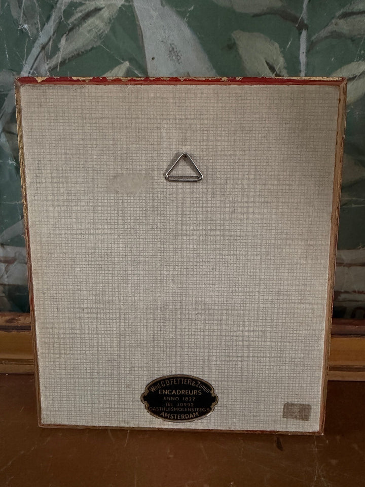 Vintage L.C. Fetter & Zn. Gilded Wood Picture Frame with Portrait