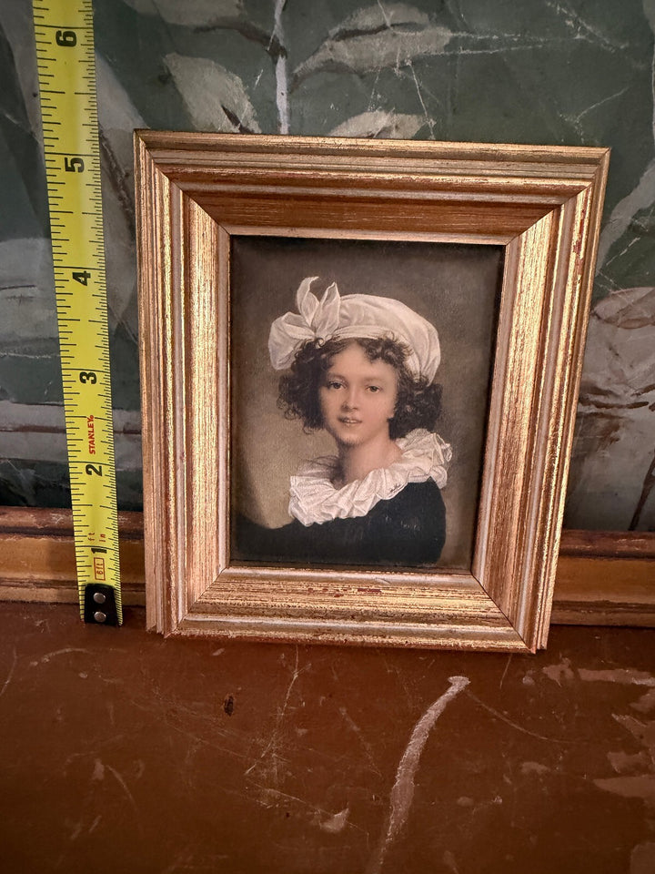 Vintage L.C. Fetter & Zn. Gilded Wood Picture Frame with Portrait